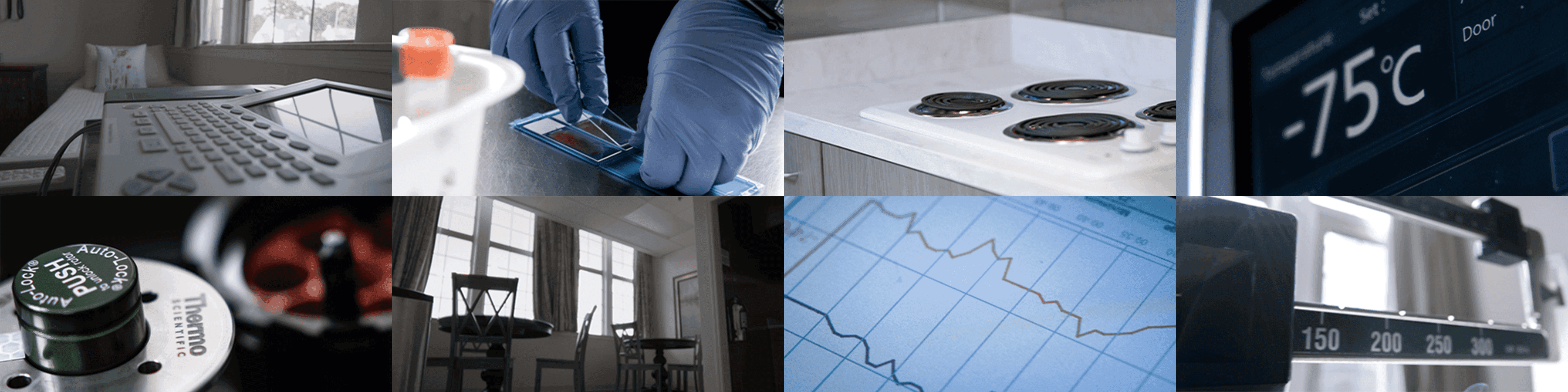 Photo collage of additional research equipment at Pinnacle